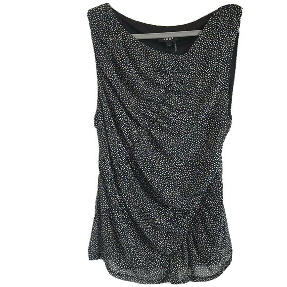 dkny sleeveless ruched top